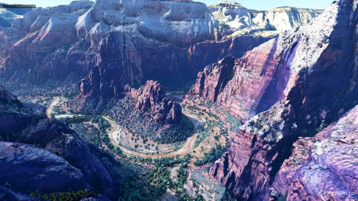 Zion Canyon recreated in high definition for MSFS, for free!