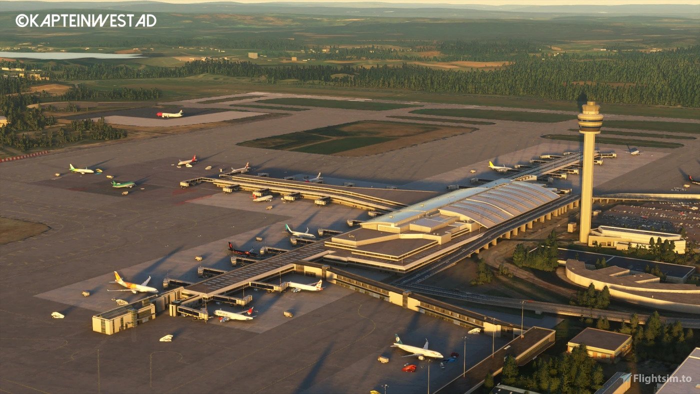 Oslo Airport 2020 (ENGM) a paywarelevel airport for free! MSFS Addons
