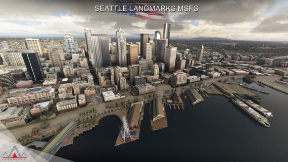 Seattle landmarks Flight Simulator (MSFS)