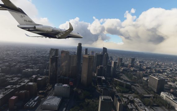Downtown la flight simulator