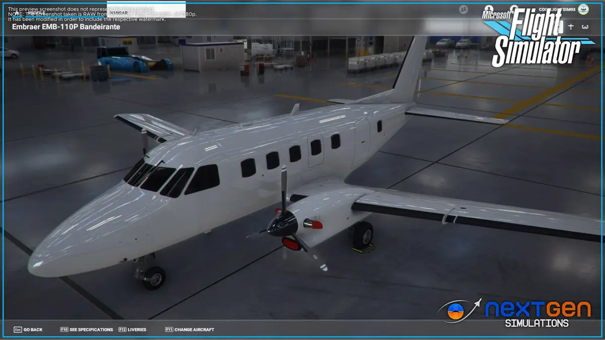 Embraer EMB 110 Bandeirante coming soon to MSFS, by NextGen Simulations