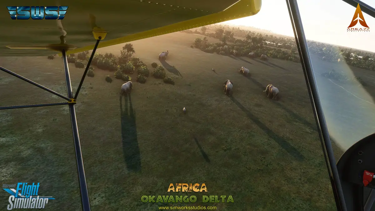 Okavango Delta released for Flight Simulator, bringing plenty of virtual safari opportunities