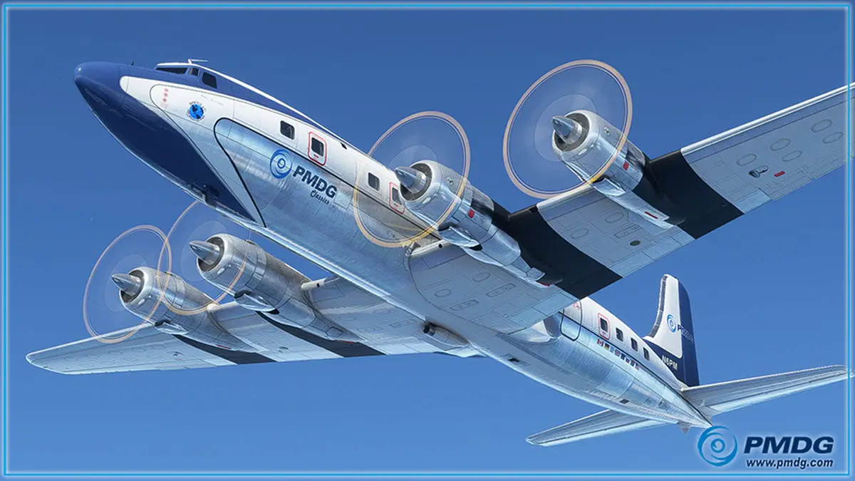 The DC-6 from PMDG gets its first update with multiplayer and stability improvements