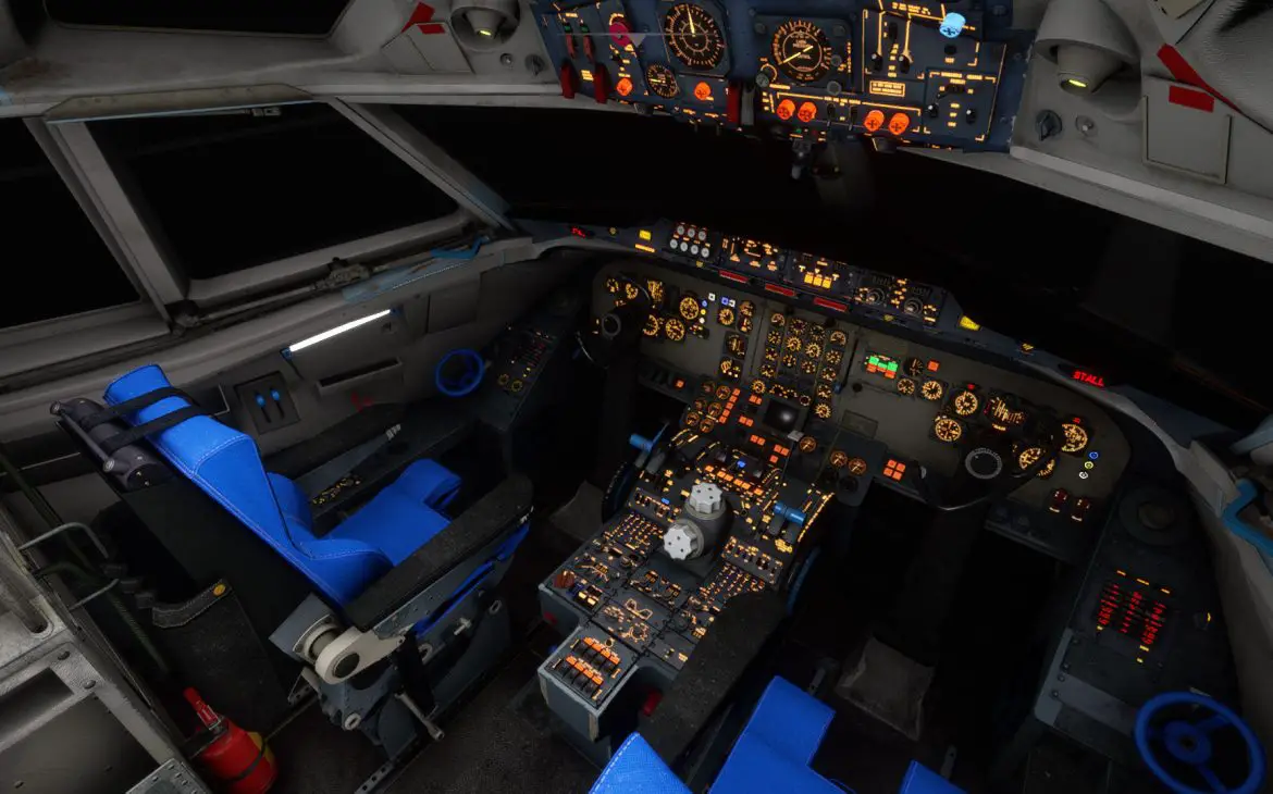 Fokker F28 MSFS cockpit 3