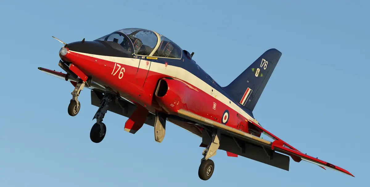 See these stunning new images of the Just Flight Hawk T1/A for MSFS, coming in late September