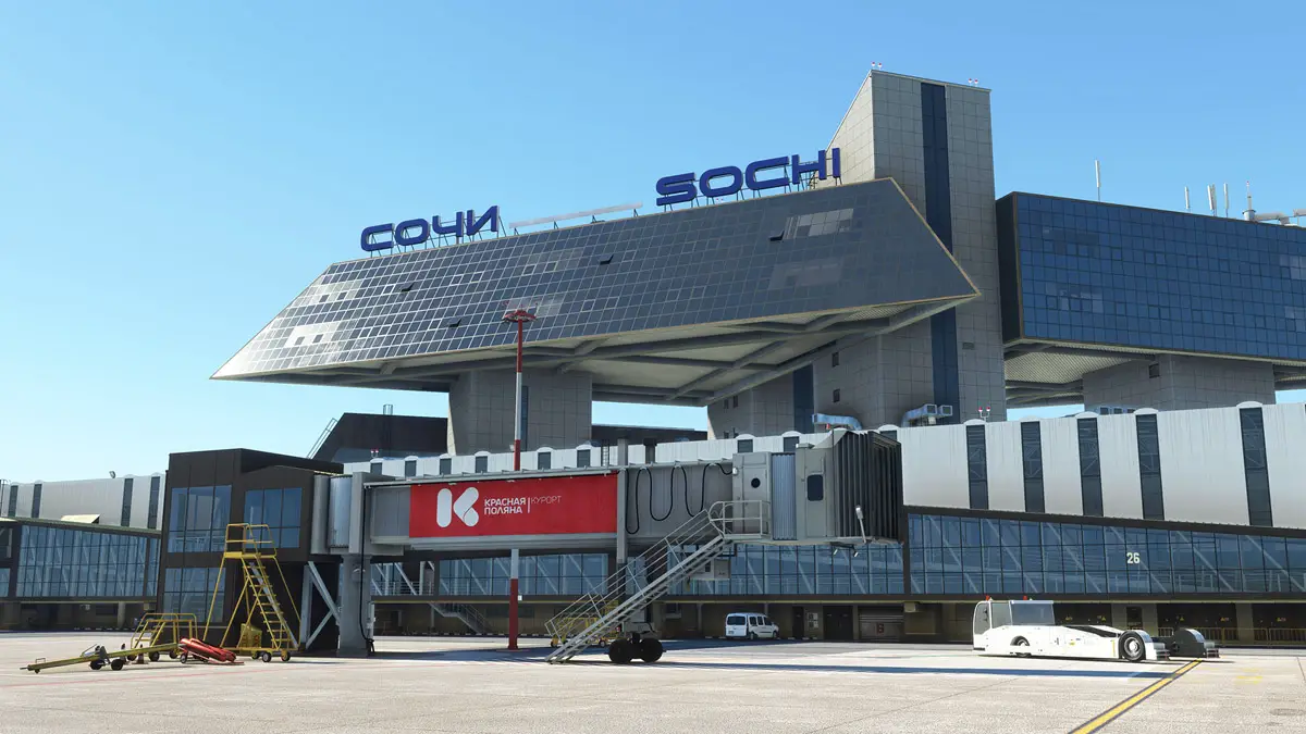 Visit the Russian resort city of Sochi with this impressive airport and scenery from Digital Design