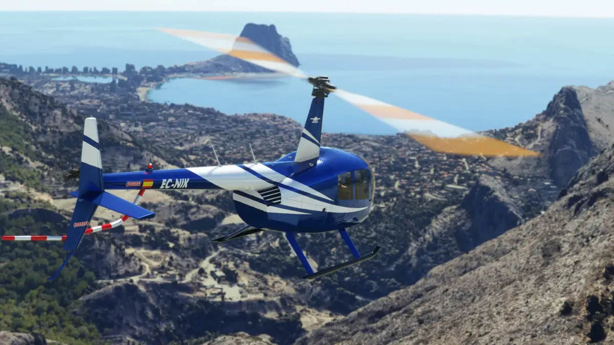 Rotor Sim Pilot’s freeware helicopter, the Robinson R44, is now available for MSFS