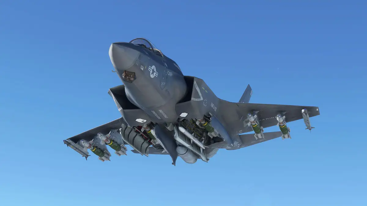 The F-35 from Indiafoxtecho will do vertical takeoffs in MSFS, all three variants included