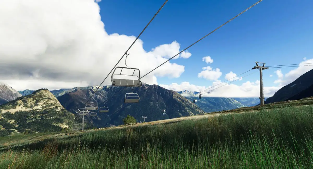 “Project Lifts” is a must-have add-on that adds cable cars, gondolas and chair lifts to MSFS