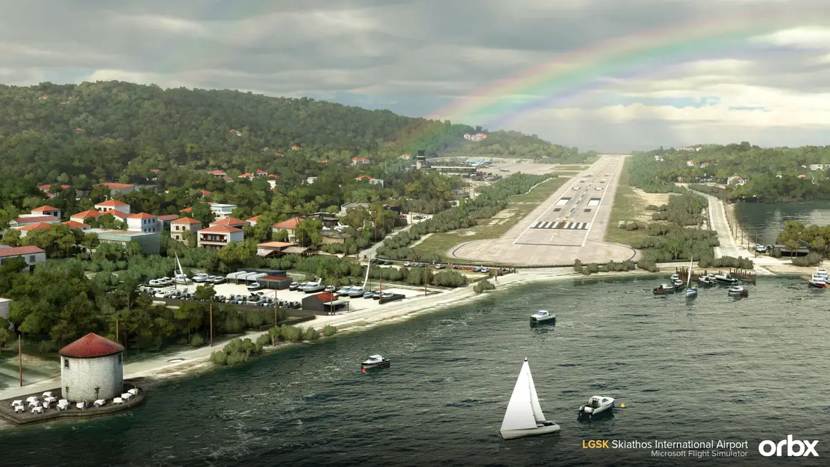 Orbx previews Skiathos Airport for Microsoft Flight Simulator