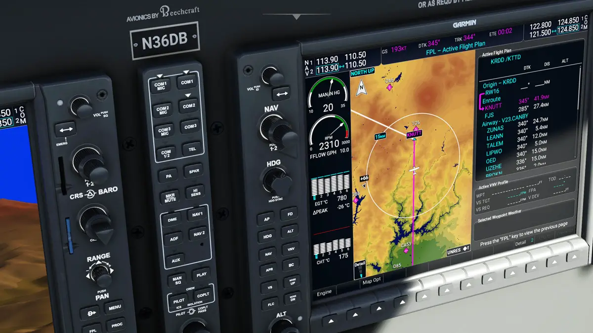 Working Title updated with new RNAV approaches, METAR information, map and more MSFS Addons