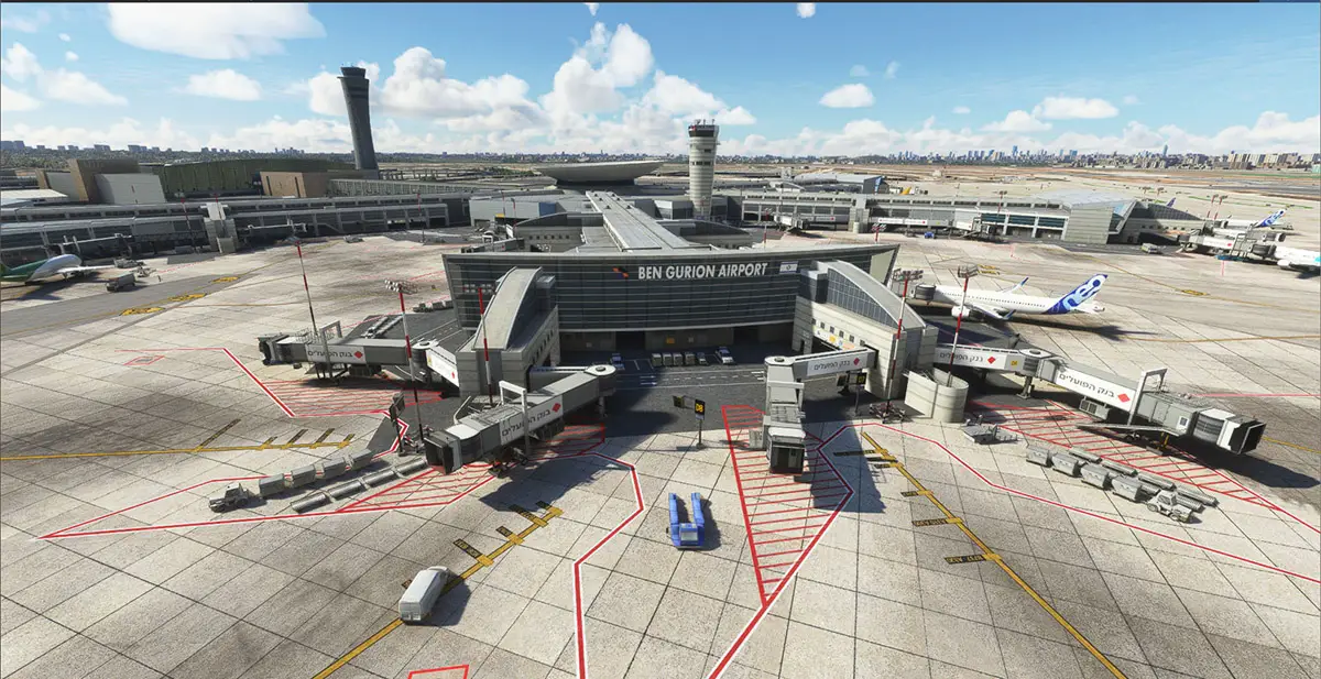 Aerosoft releases Ben Gurion Airport for MSFS, the largest in Israel