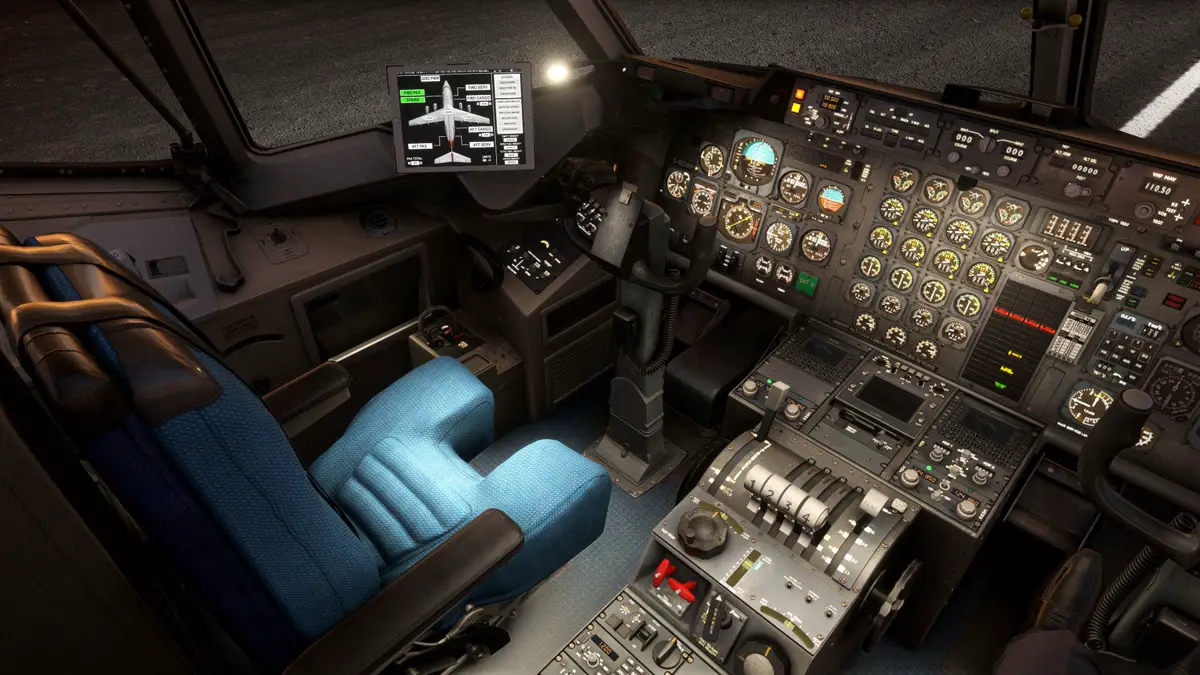 Check the beautiful night lighting in Just Flight’s upcoming BAe 146 Professional for MSFS