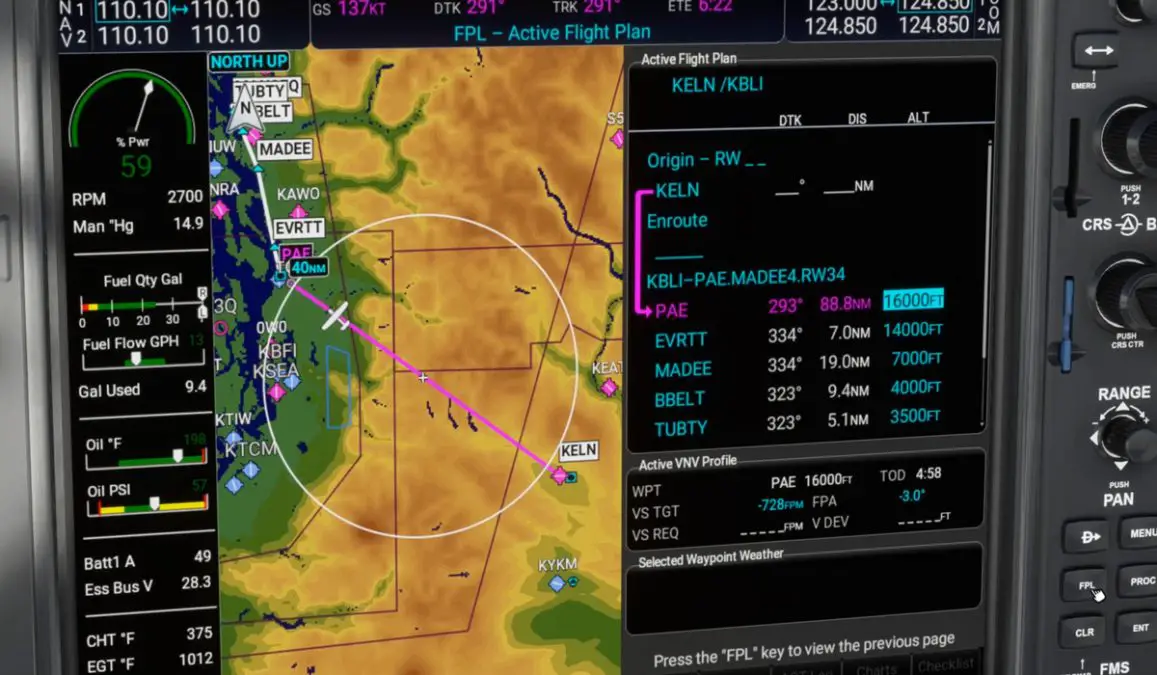 Learn how to use the Vertical Navigation mode on the G1000 NXi for MSFS