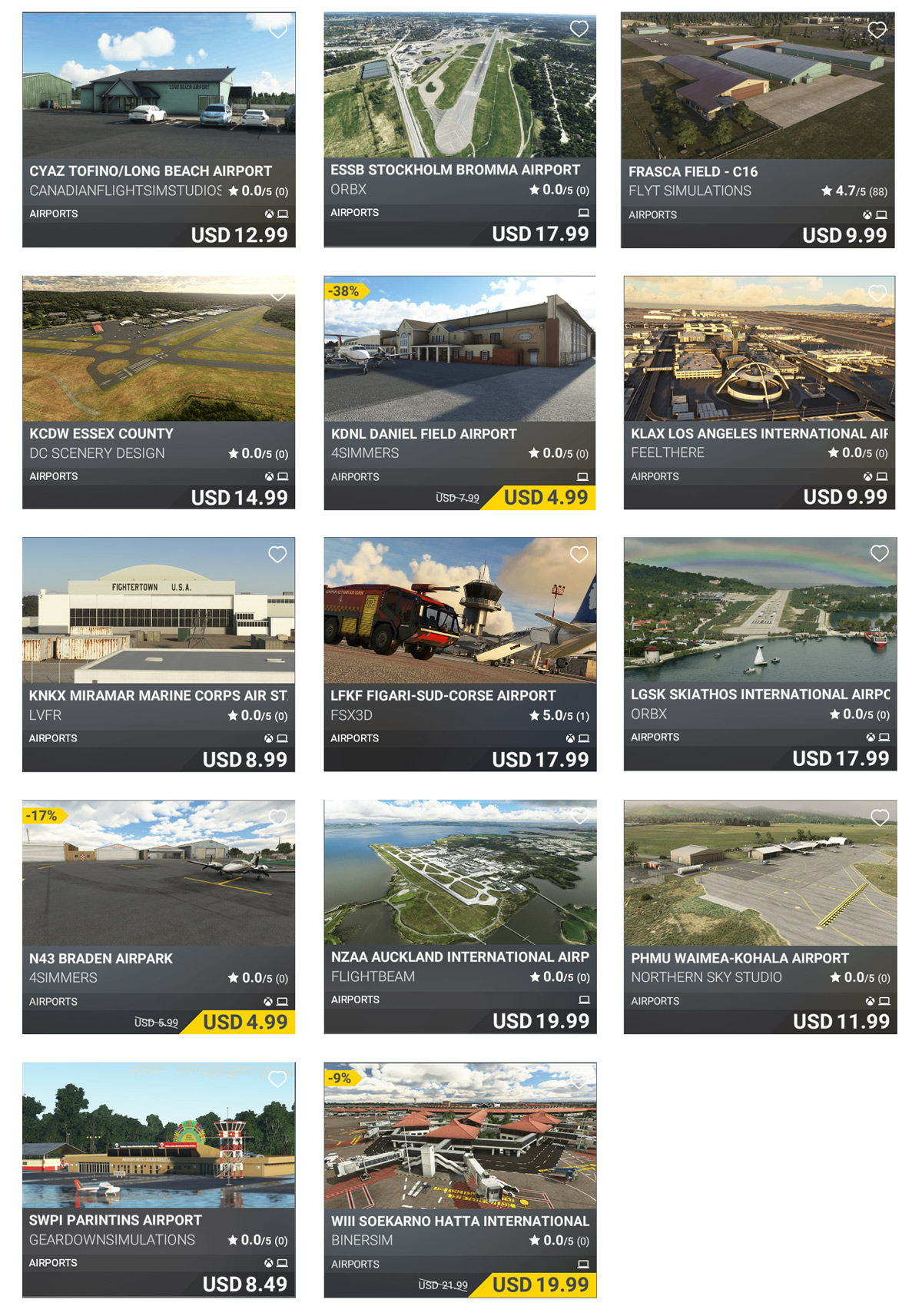 msfs marketplace airports update
