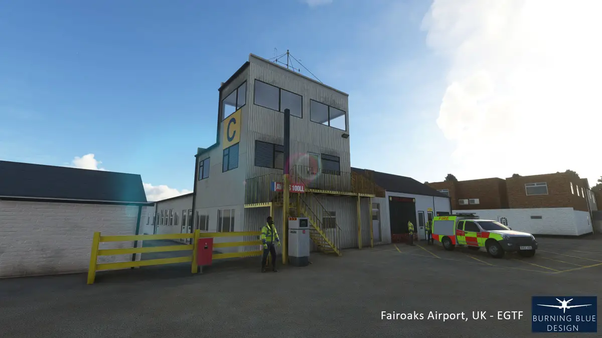 Burning blue design Fairoaks Airport MSFS 1