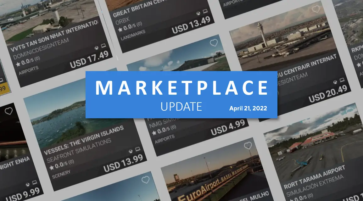 MSFS Marketplace gets a big update, 4 new airplanes added for PC and Xbox