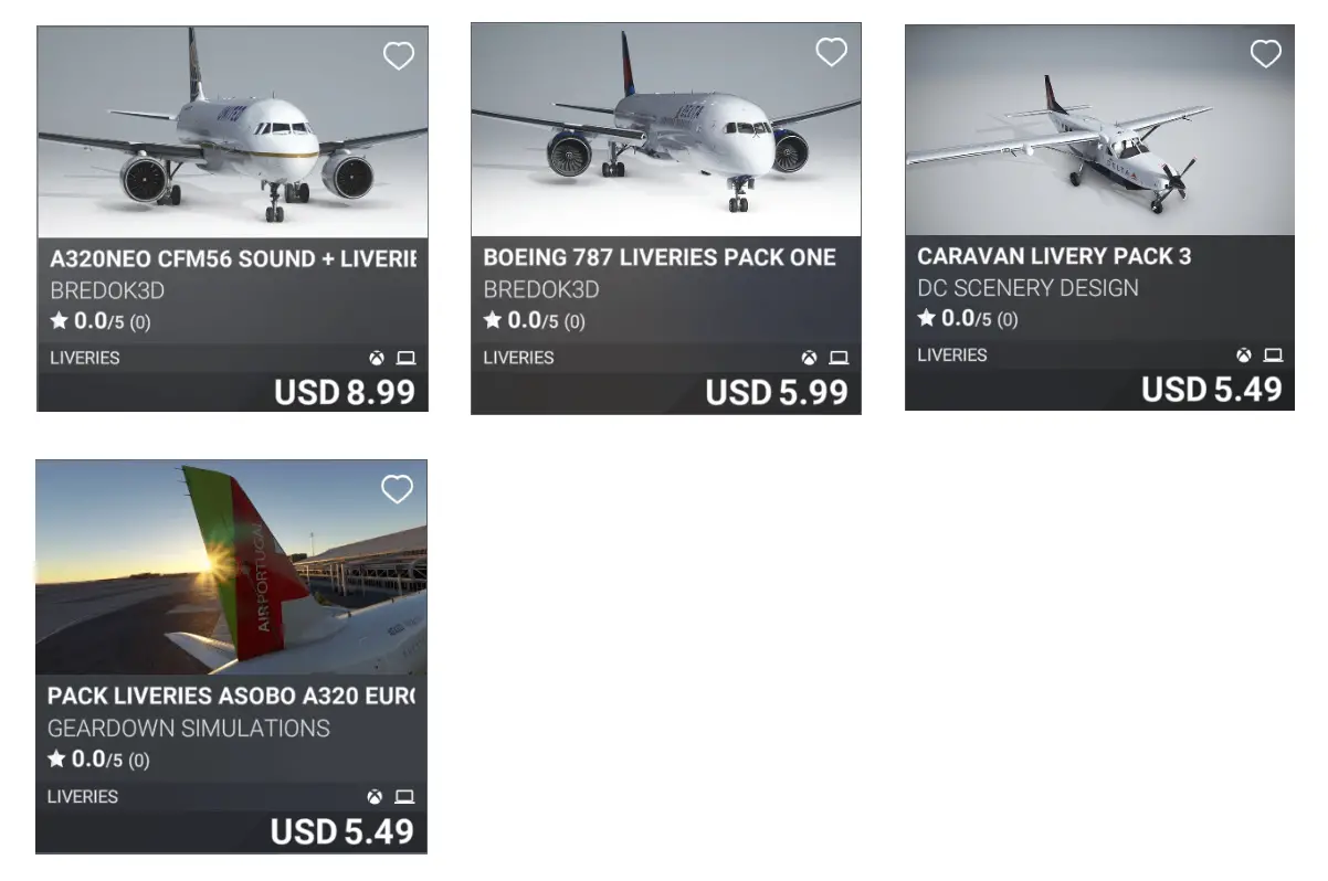 msfs marketplace new liveries may 12