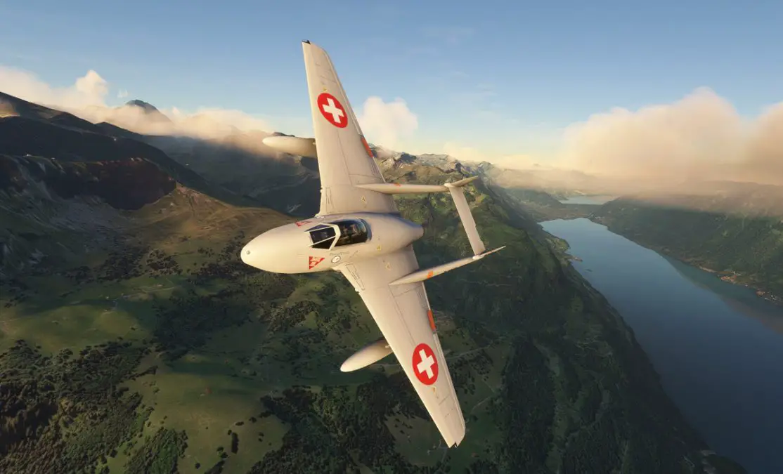 SwissMilSim previews the Vampire DH-100 for MSFS