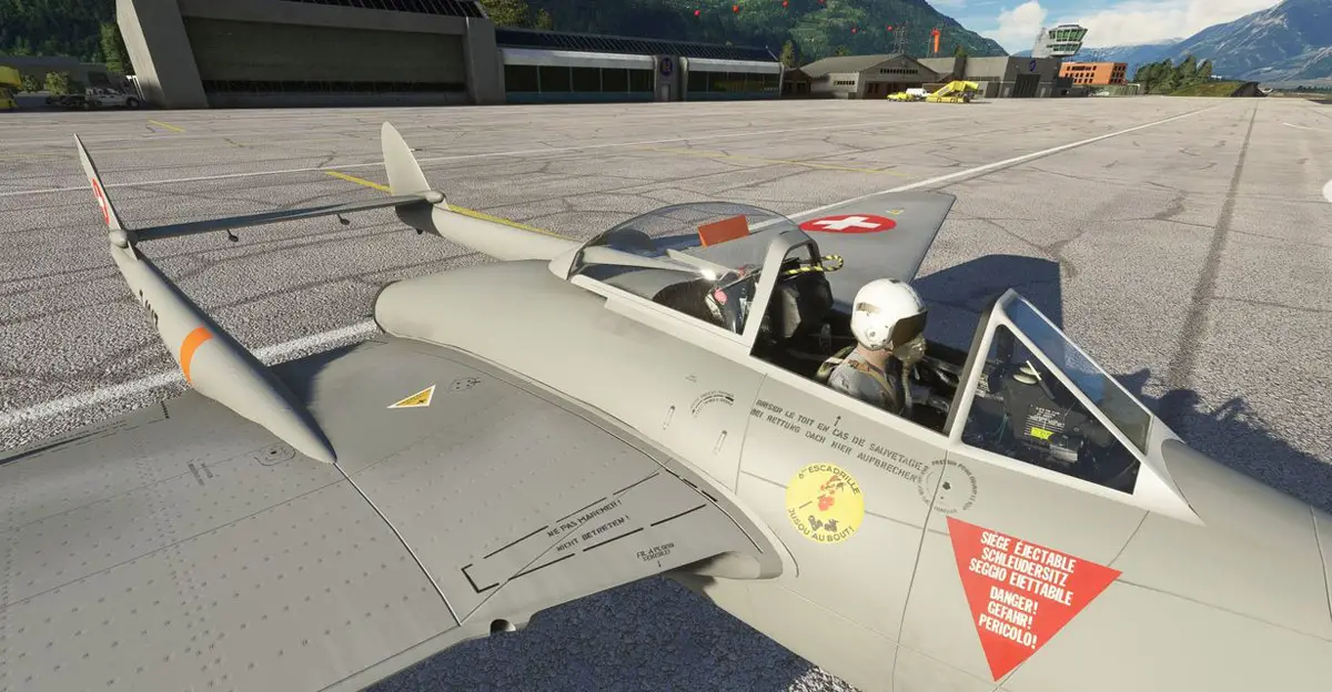 The de Havilland Vampire is coming soon to Microsoft Flight Simulator