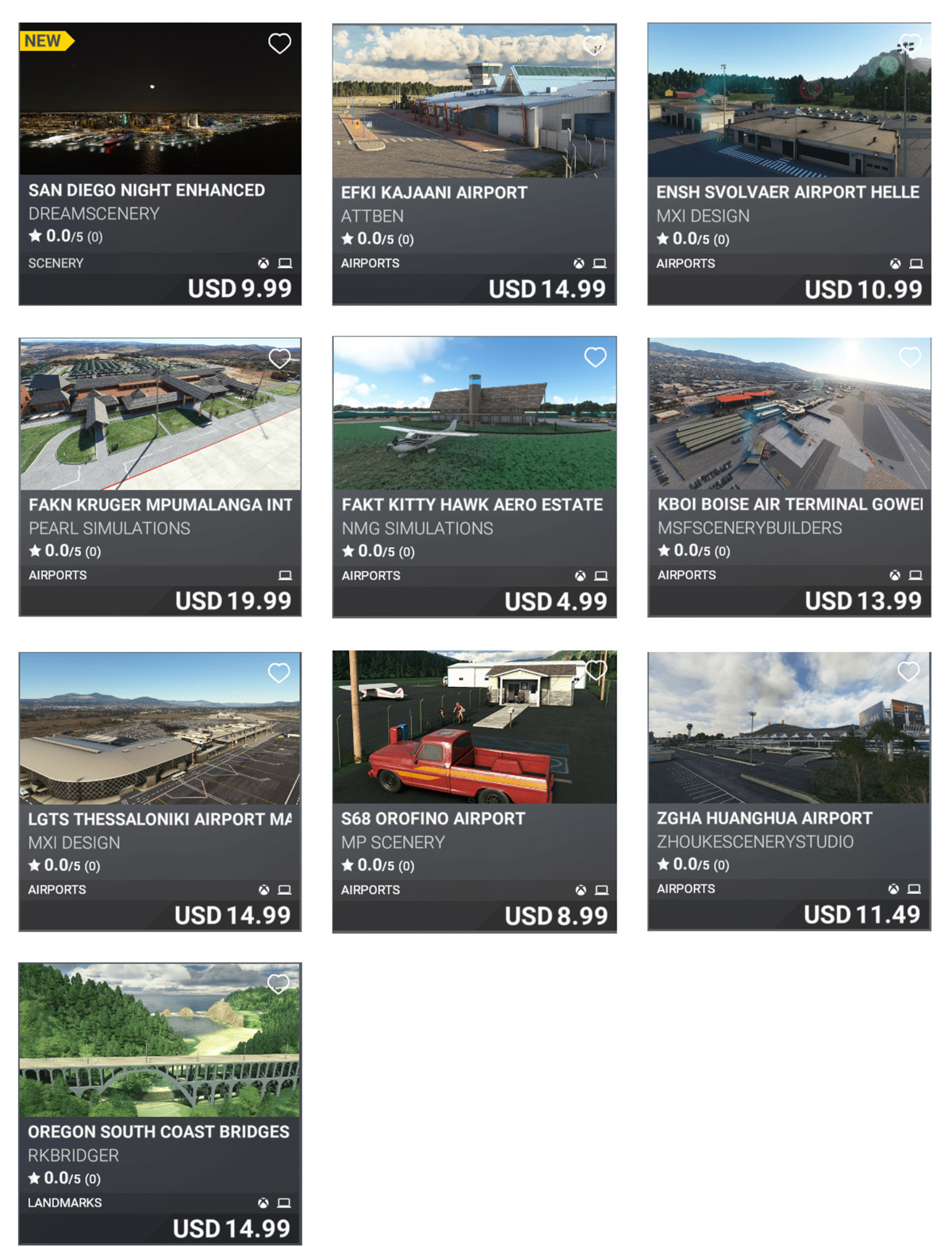 msfs marketplace scenery airports july 7 2022