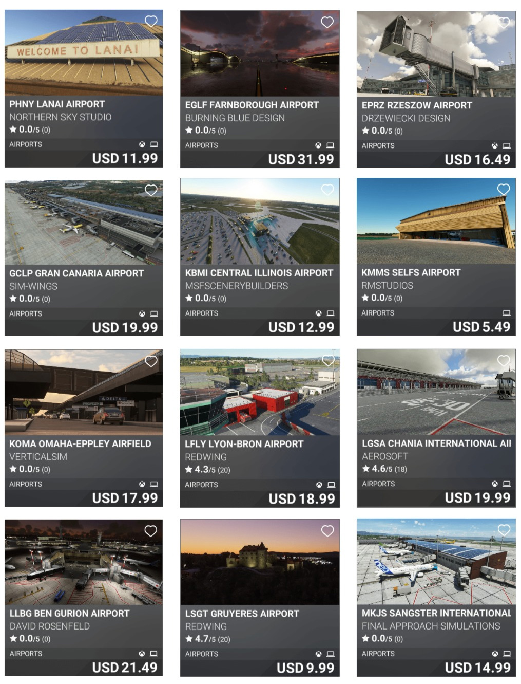 msfs marketplace update jul 14 2022 airports