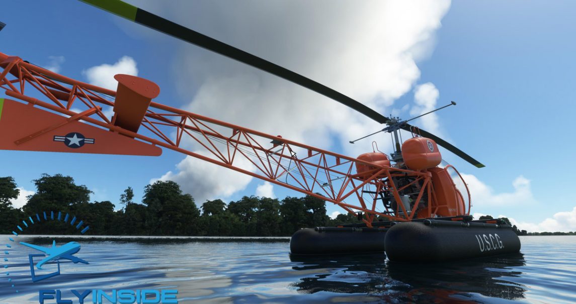 You can now fly the Bell 47 helicopter with floats and land on water in