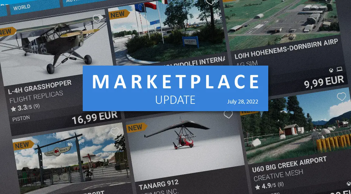 New in the Marketplace: MiG-21 and L-4H Grasshopper for Xbox, new ultralight, and more!
