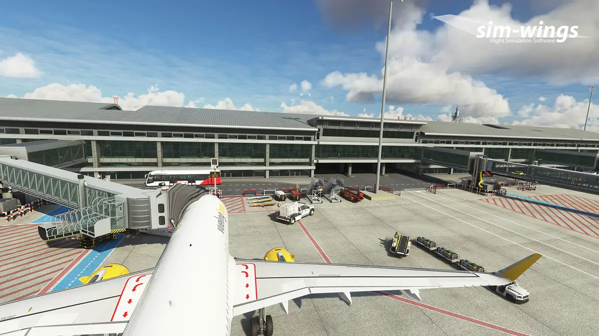 Aerosoft and sim-wings release Menorca Airport for MSFS
