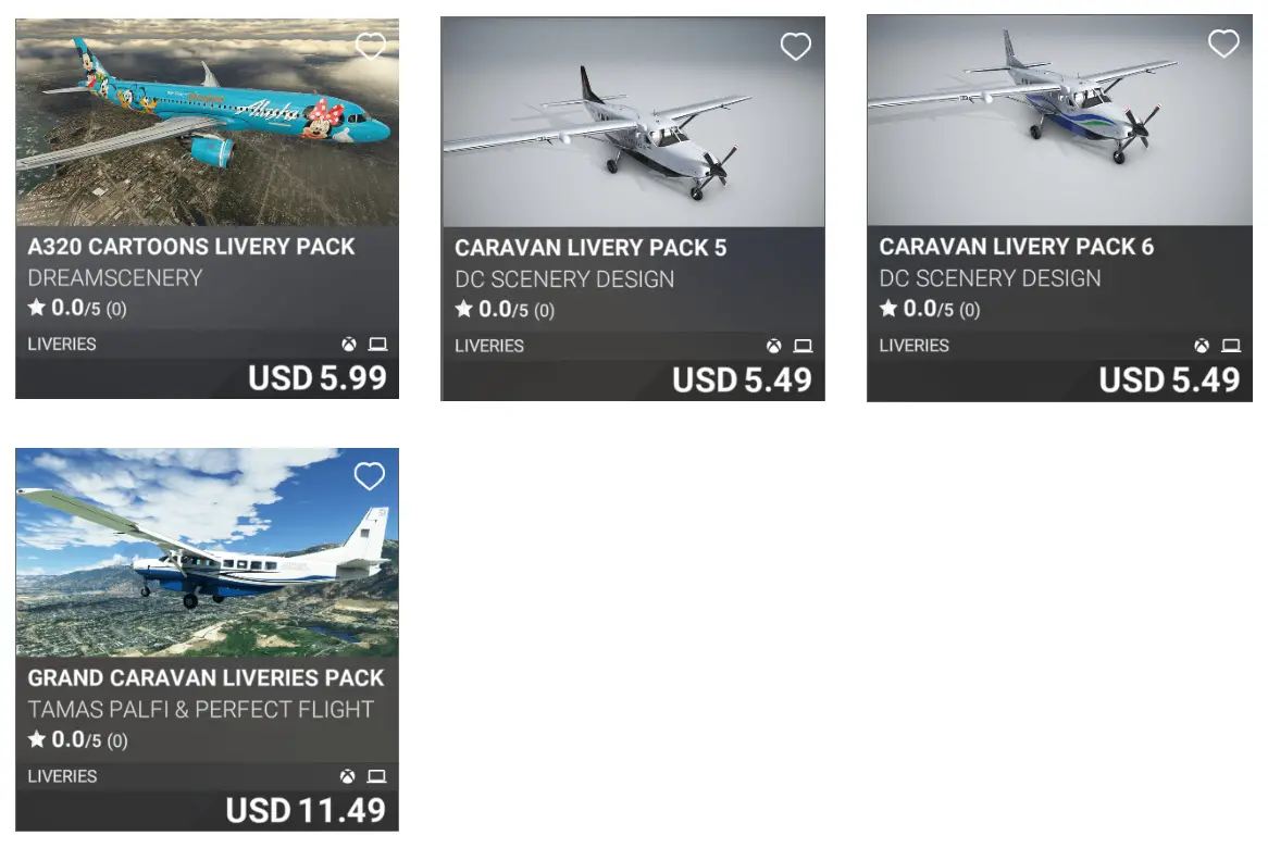msfs marketplace update aug 25 2022 liveries