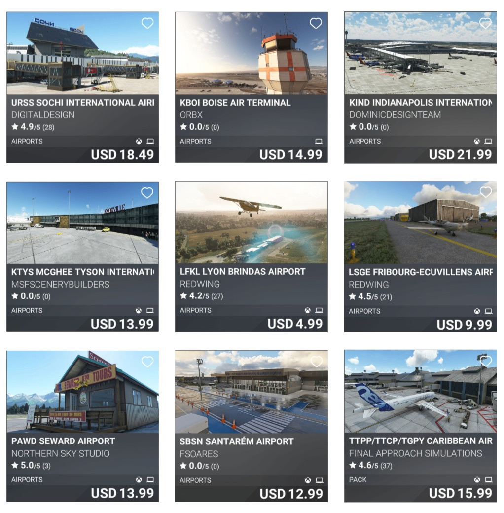 msfs marketplace update aug 5 2022 airports