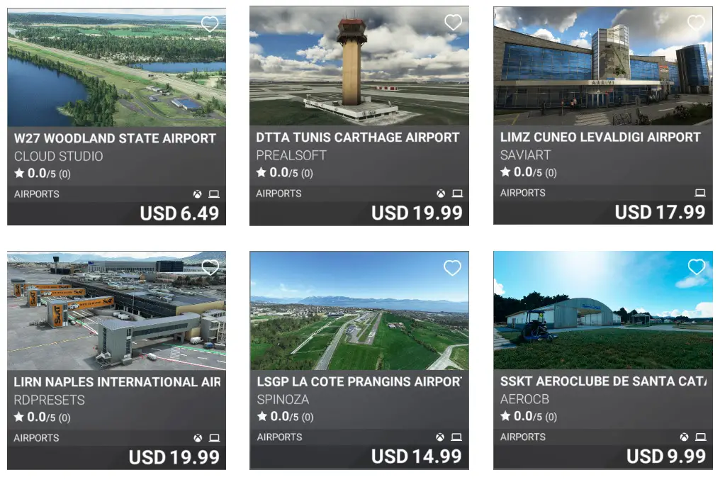 msfs marketplace update sept 8 2022 airports