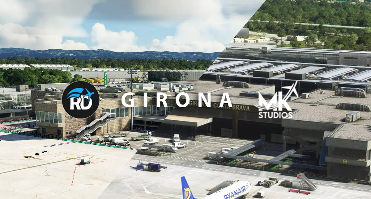 MK Studios and RDPresets compete for the best version of Girona Airport for MSFS