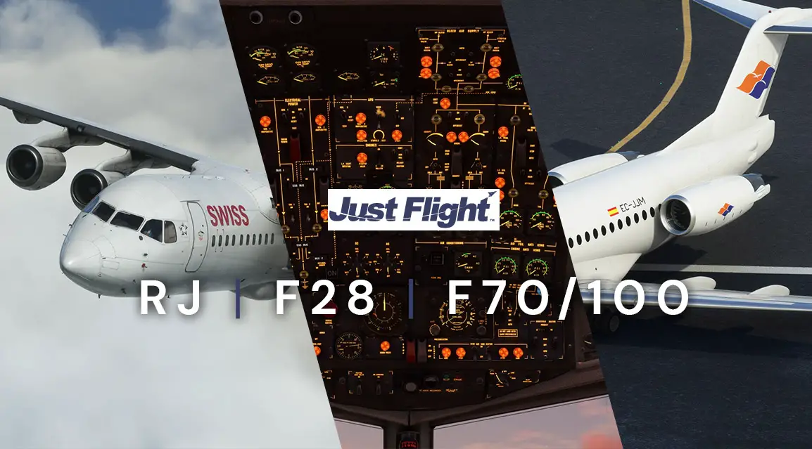 Just Flight shares new details about the upcoming Fokkers and RJ Professional for MSFS
