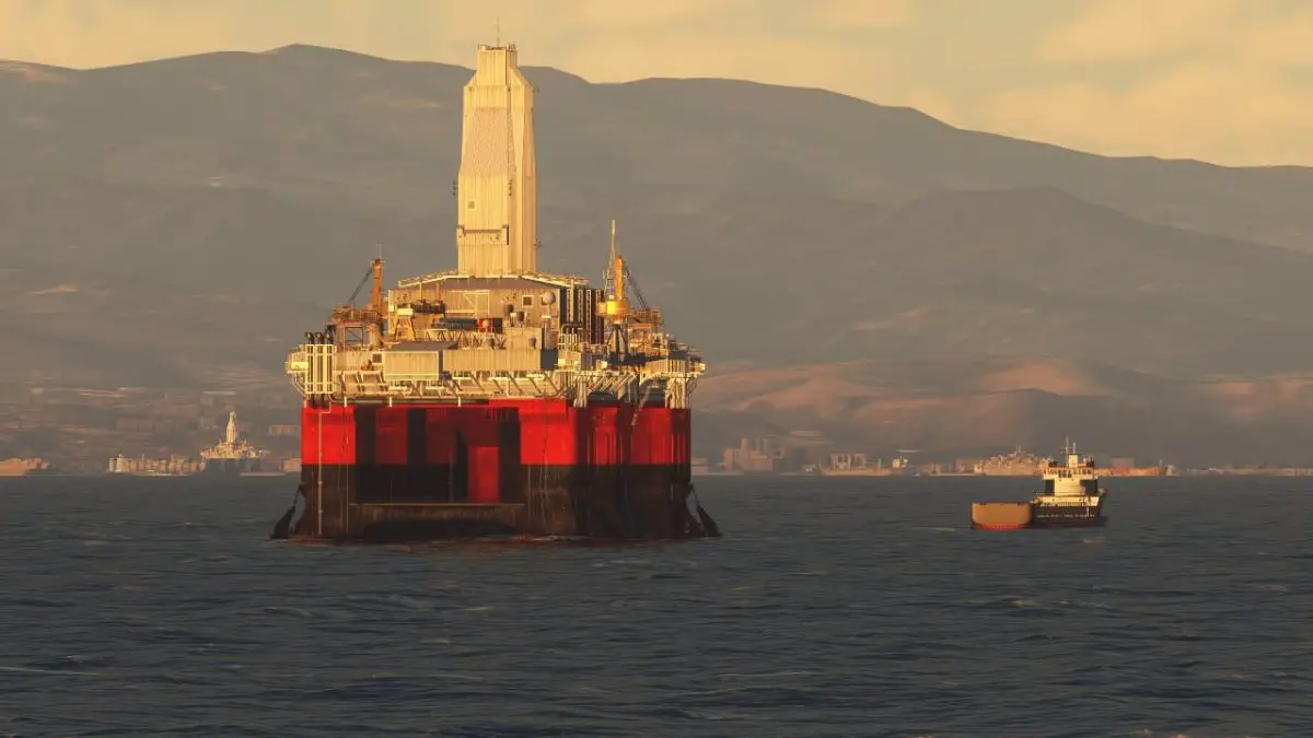 Seafront Simulations previews Vessels: The Canary Islands for MSFS with a moving Oil Rig