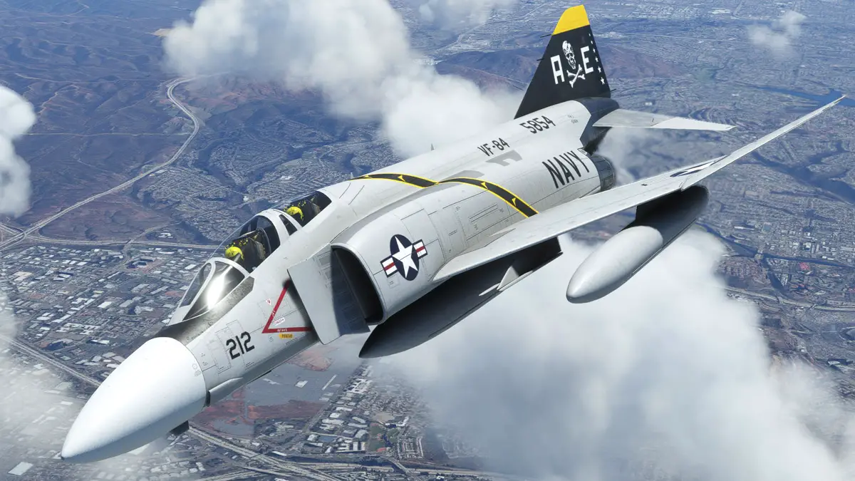DC Designs shows off the F-4J Phantom in Microsoft Flight Simulator