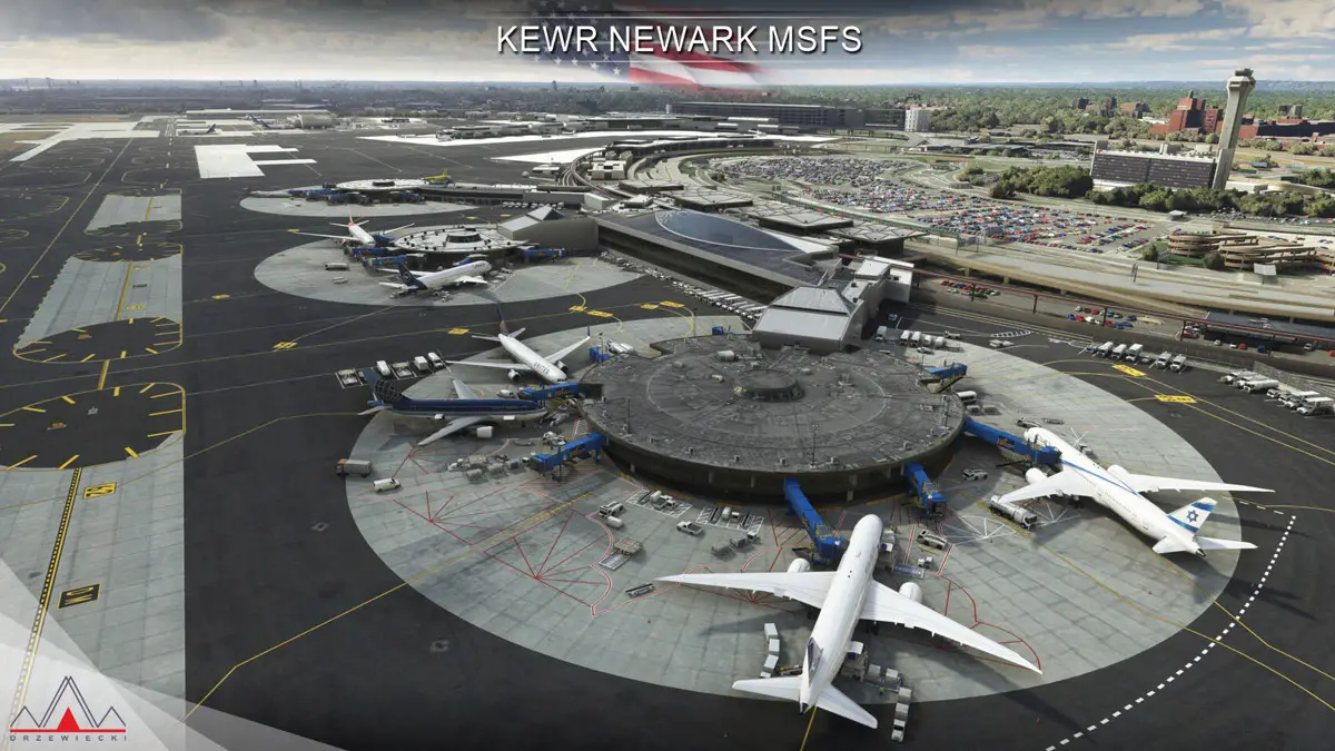 Drzewiecki Design releases KEWR Newark Airport for MSFS