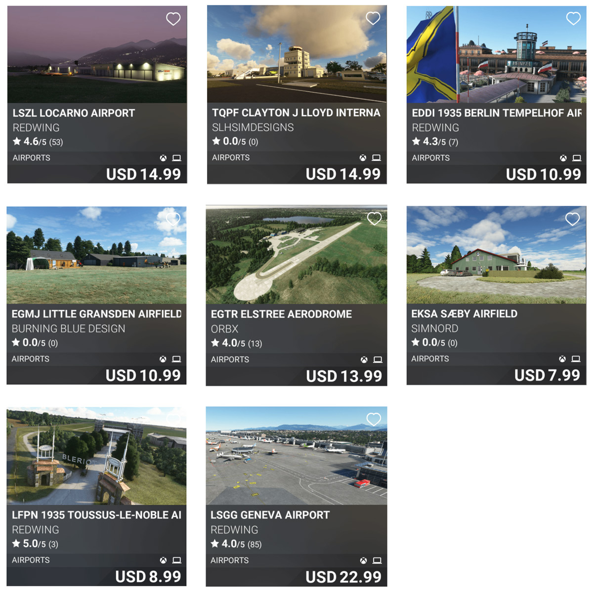 msfs marketplace december 2022 airports releases