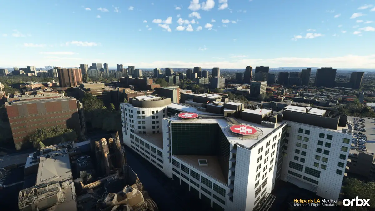 Orbx releases Helipads LA Medical for MSFS