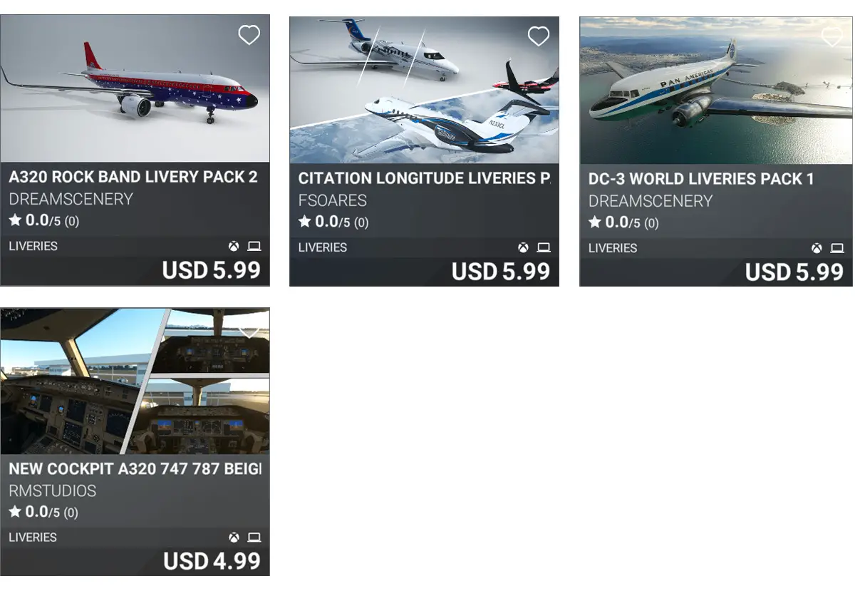 msfs marketplace february 16 update liveries