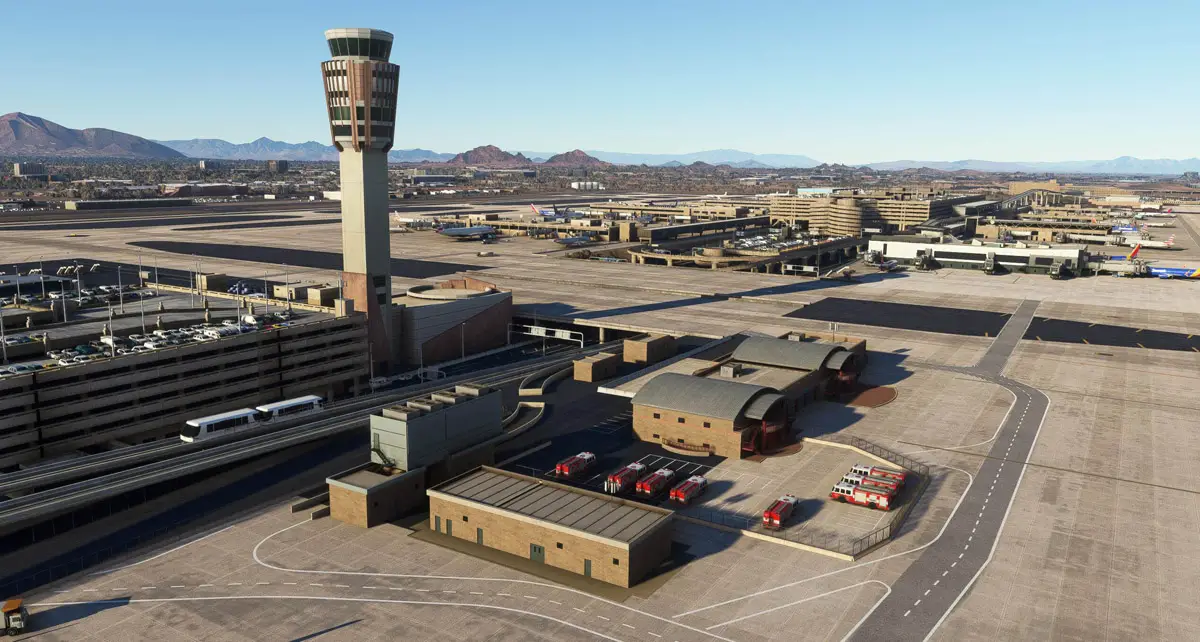 BMWorld and AmSim release KPHX Phoenix Sky Harbor Intl Airport for MSFS