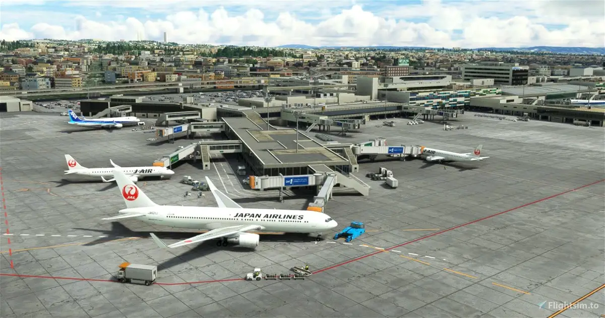 Impressive freeware rendition of Osaka RJOO airport released for MSFS