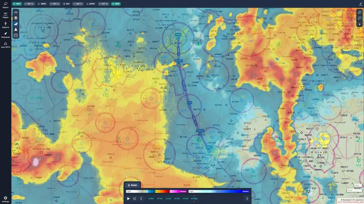 Navigraph Charts Weather radar layers 2