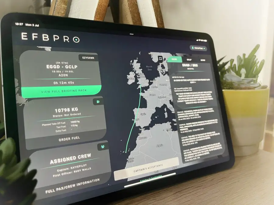 KatiePilot, the developer behind the EFB on the Fenix A320, announces efbPro, a customisable standalone EFB