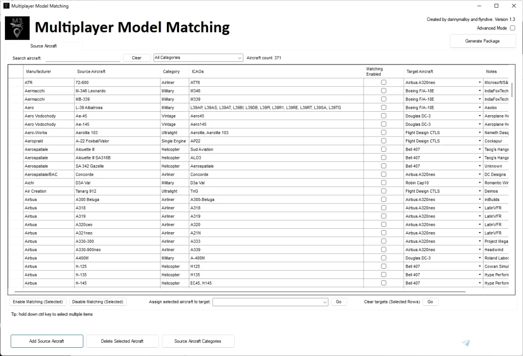 multiplayer model matching m3 MSFS