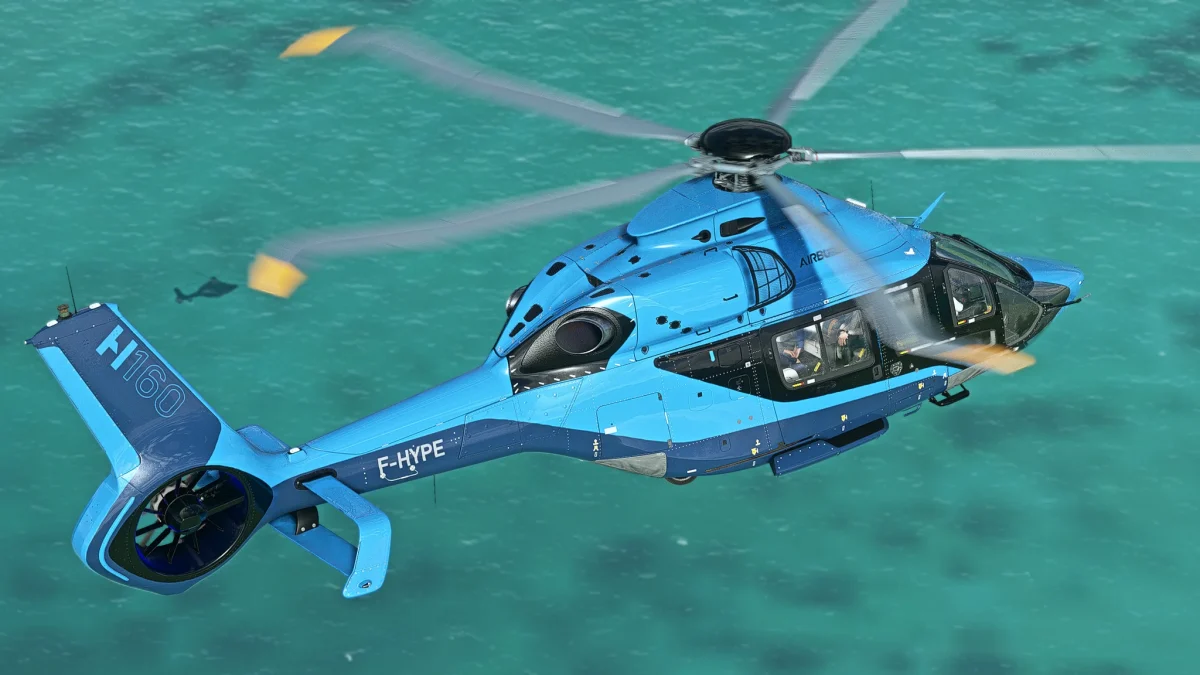 HPG’s Airbus H160 helicopter takes flight in Microsoft Flight Simulator
