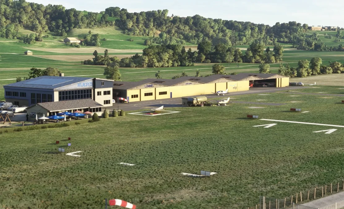 Lommis Airfield is the latest picturesque Swiss airfield from AG Sim