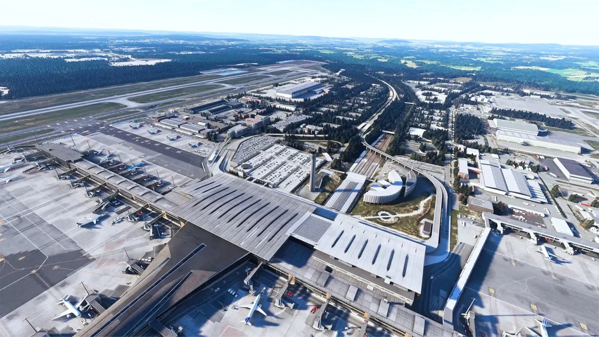 Aerosoft’s stunning Mega Airport Oslo-Gardermoen is now available for Microsoft Flight Simulator